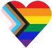 Rainbow Heart Outline
